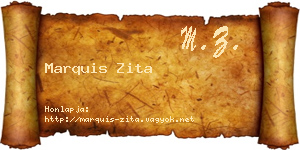 Marquis Zita névjegykártya
